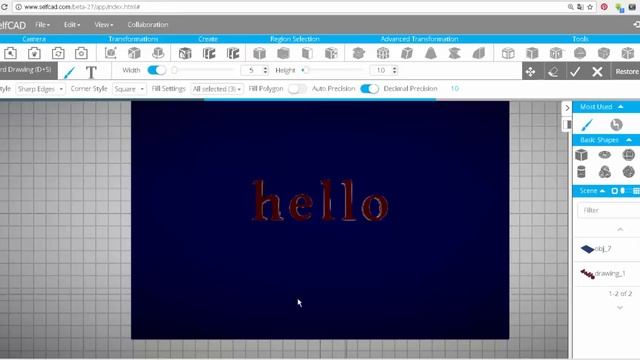 Selfcad Tutorial How to create ready to 3D printing Keychain with drawing tool смотреть онлайн