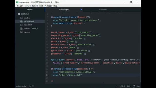 MAMP/Atom/HTML/PHP Review and Tutorial, Part 13 смотреть онлайн