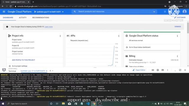 kubernetes Engine : Qwik start [GSP100] | Qwiklabs | Google cloud смотреть онлайн
