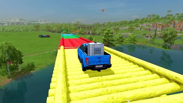 TRANSPORTING FORD RANGER & ALL CARS WITH MAN TRUCKS ! Farming Simulator 22 смотреть онлайн