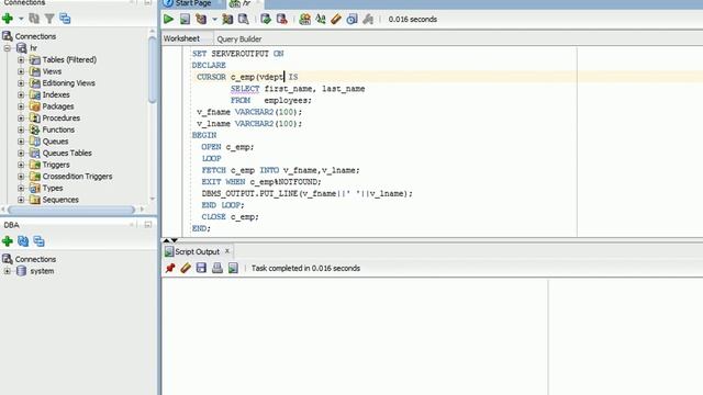 Oracle Cursors смотреть онлайн