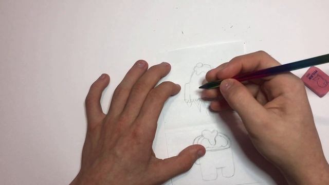 Амонг Ас - Как нарисовать Лучший 3Д Рисунок | бумажная поделка для развлечения | Among Us смотреть онлайн