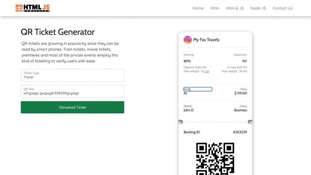 Free QR Ticket Generator смотреть онлайн