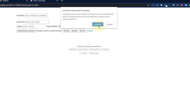 7.- FORMULARIOS CON BOOTSTRAP Y CSS смотреть онлайн