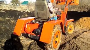 минитрактор с двс от оки с погрузчиком