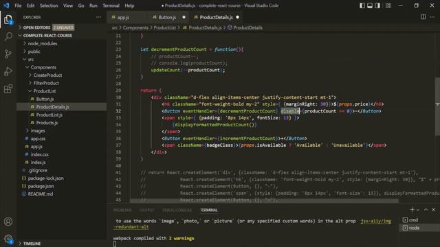 #38 Setting attribute value dynamically | React State & working with events| A Complete React Cours смотреть онлайн