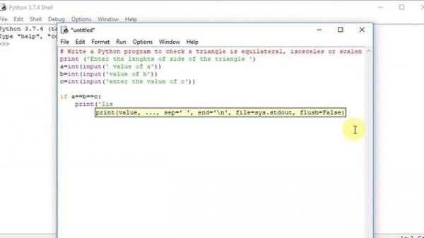 Python program to check a triangle is equilateral, isosceles or scalene