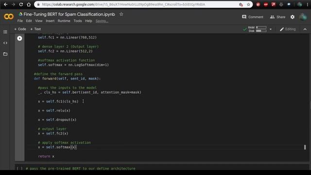 Fine-Tuning BERT on Colab to Perform Spam Classification смотреть онлайн