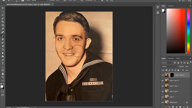 Old photo restoration in photoshop / damaged photo restoration / photo restoration / photo editing смотреть онлайн
