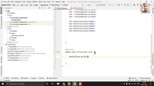 Multiple Button OnClick Listener in Android Studio | Android Tutorials смотреть онлайн