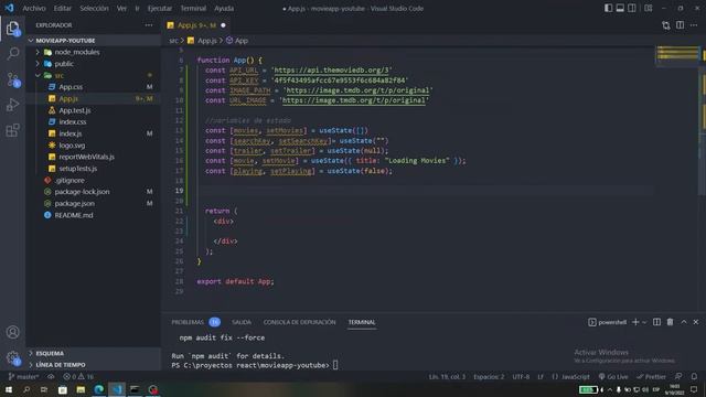Aplicación de Películas con REACT y TMDB - Parte 1 смотреть онлайн
