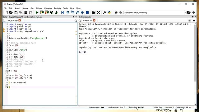 FIR design/windowing: DFT example in Python (0008,Py) смотреть онлайн