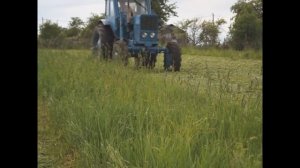 Трактор МТЗ-52 косим траву на сено...