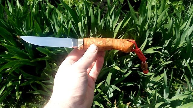 Нож сталь 95х18, рукоять стабилизированая карельская берёза. смотреть онлайн