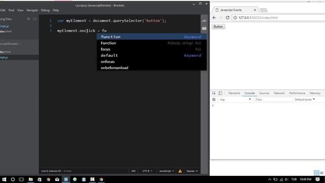 Uygulamalı Javascript Dersleri 29 : Events Bölüm 1 смотреть онлайн