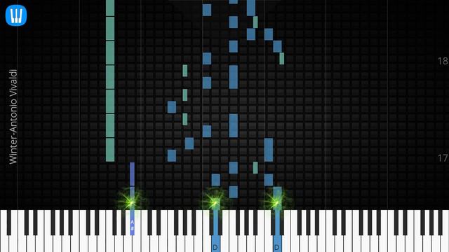 🎹 Winter, Antonio Vivaldi, Synthesia Piano Tutorial смотреть онлайн