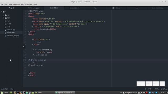 Настройка Atom: решение конфликта Emmet и сниппетов, горячие клавиши смотреть онлайн