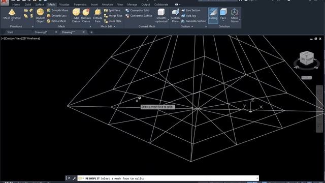 Split the edge of an AutoCAD mesh смотреть онлайн
