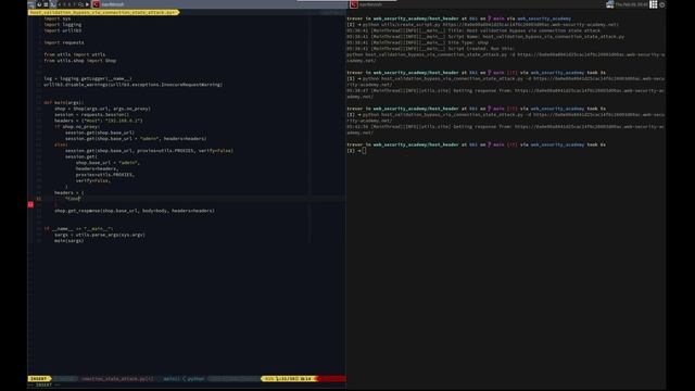 Web Security Academy | Host Header | 6 - Host Validation Bypass Via Connection State Attack смотреть онлайн