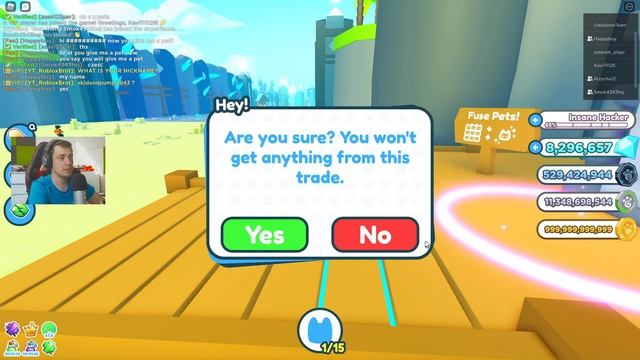 ANOTER HAPPY PLAYER GETS FREE PET FROM ME! in ROBLOX PET SIMULATOR X смотреть онлайн