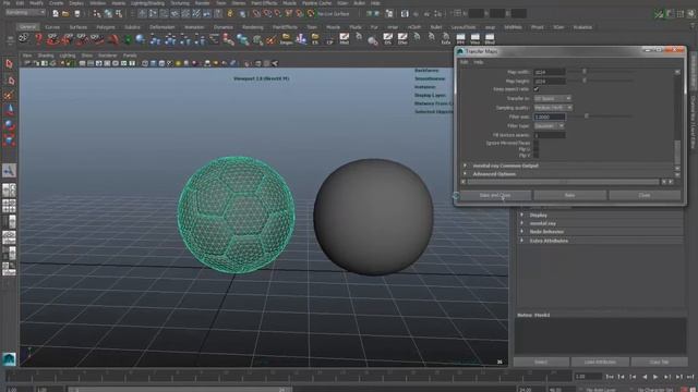 Autodesk Maya - Create normal map with the Transfer Maps editor (no sound) смотреть онлайн