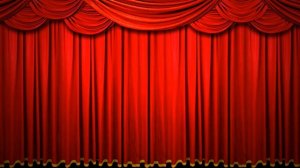 Футаж Красный занавес