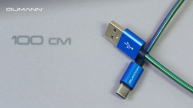 Металлический кабель Qumann Type-C в новом модном цвете смотреть онлайн