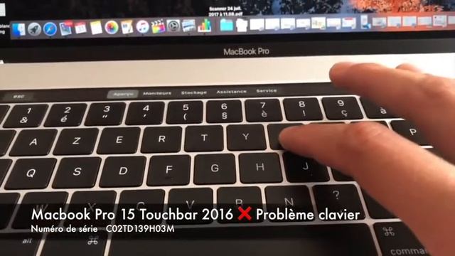Macbook pro 15 touchbar 2016 problèmes clavier et écran смотреть онлайн