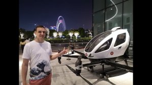Ehang 216 летающее такси в Гуанчжоу! Автономное аэро такси коптер