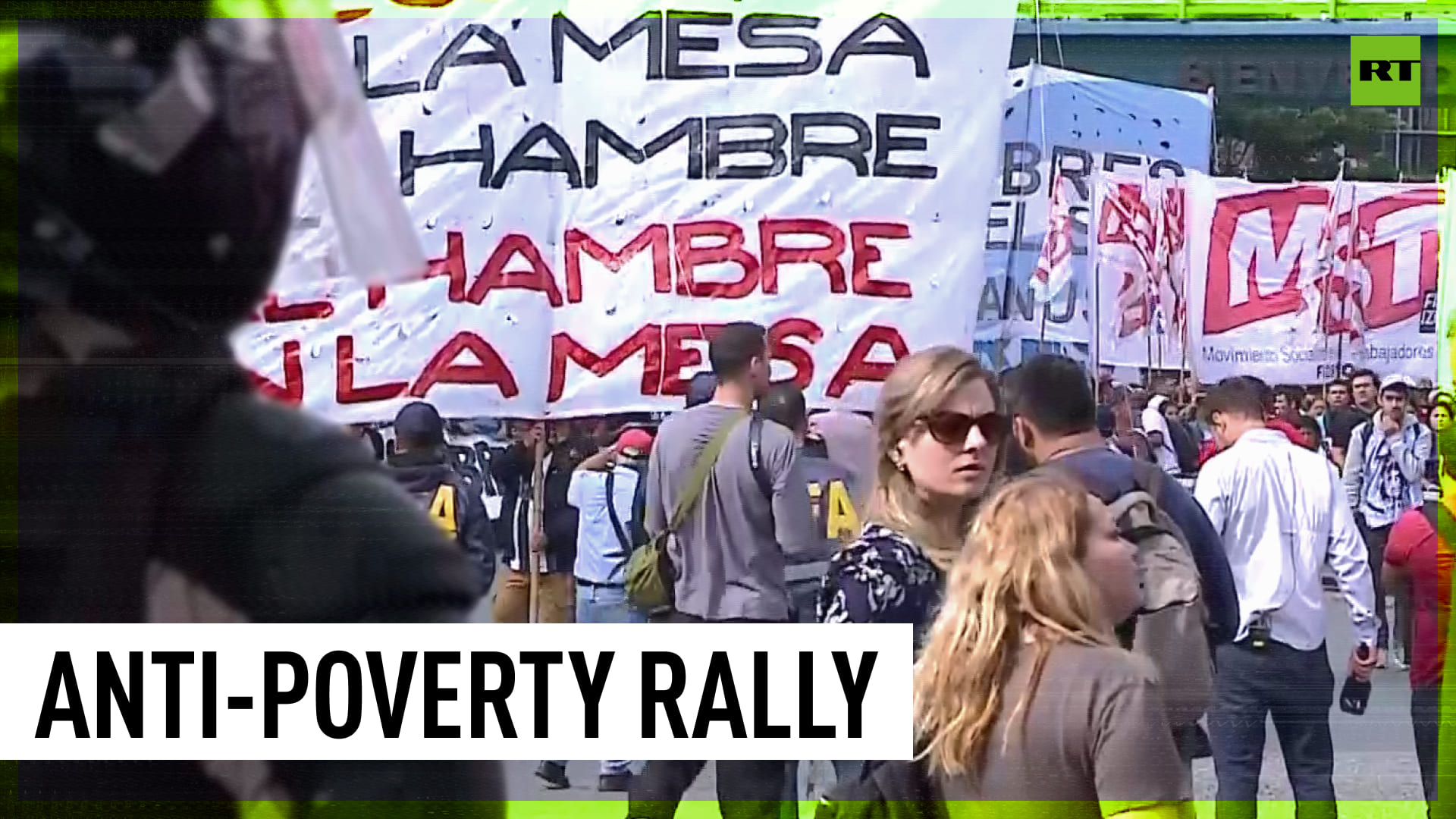 Crowds March In Massive Protest Against Poverty In Argentinaa