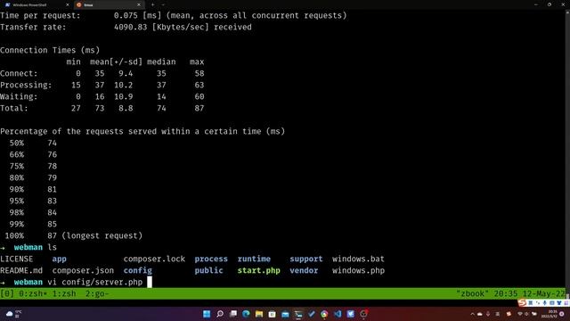 fiber(golang) vs webman(php) ab benchmark смотреть онлайн