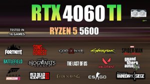 Тест RTX 4060 Ti + Ryzen 5 5600 в 16 играх — RTX 4060 Ti Gaming