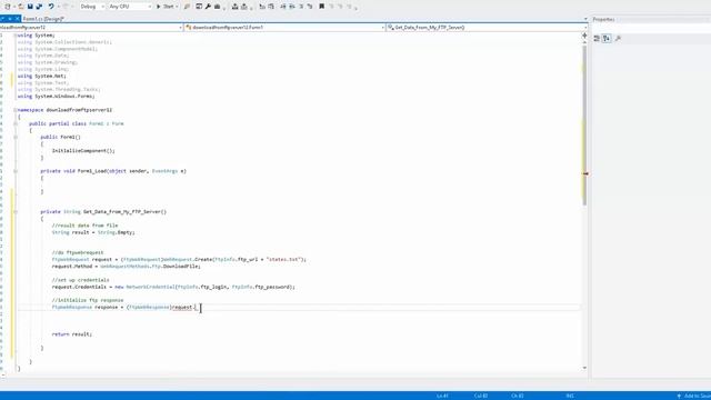 Download file from FTP server using C# смотреть онлайн