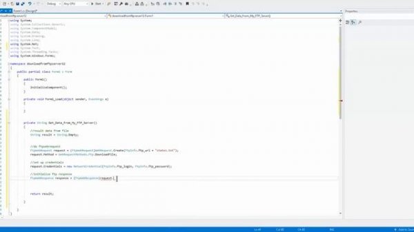 Download file from FTP server using C#