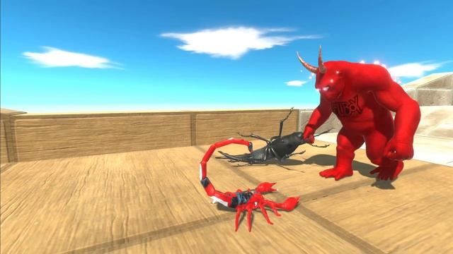 GREEN T-REX vs HELLBOY GORO RACE BATTLE COMPETITION - Animal Revolt Battle Simulator смотреть онлайн