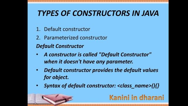 Types of Constructors in Java/Java class for beginners class6/Kanini in dharani смотреть онлайн