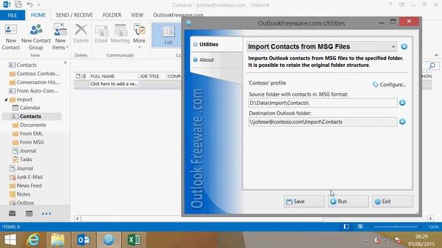 Import Contacts from MSG Files into Outlook смотреть онлайн