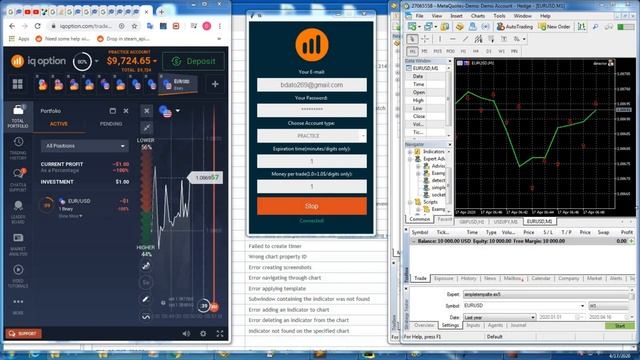 iqoption and metatrader with python bot in action смотреть онлайн