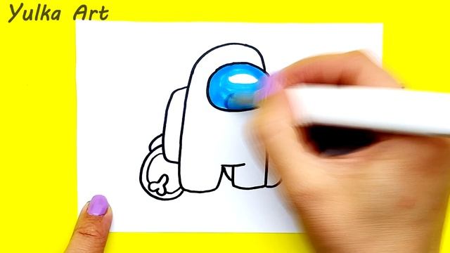 How to draw AMONG US Impostor | Among Us character drawing by Yulka Art смотреть онлайн