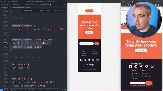 Build a responsive website with HTML & CSS | Part seven: the footer смотреть онлайн