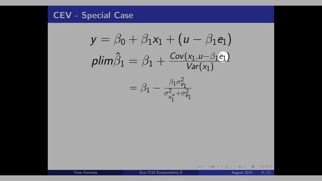 11.4) Classical Errors-in-Variables and Attenuation Bias смотреть онлайн