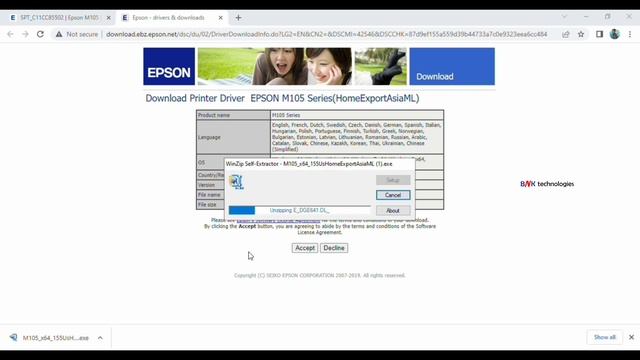 Epson M105 Printer Software / Driver Download & Installation ll മലയാളം смотреть онлайн