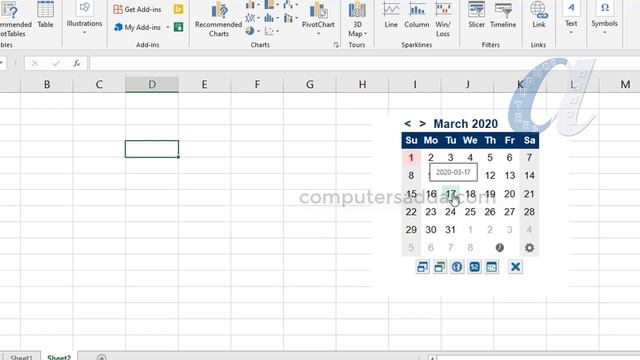 Date Picker in Excel Telugu || Calendar Application || computersadda.com смотреть онлайн