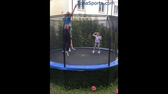 Купить батут с сеткой. Берите самые большие размеры не пожалеете! смотреть онлайн