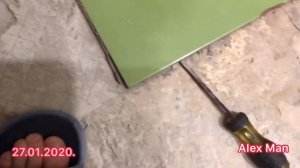 Как снять старую половую плитку. Продолжение ремонта следует)) 27.01.2020.