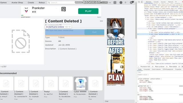 How to get Content Deleted T Shirt in Roblox 2020 смотреть онлайн