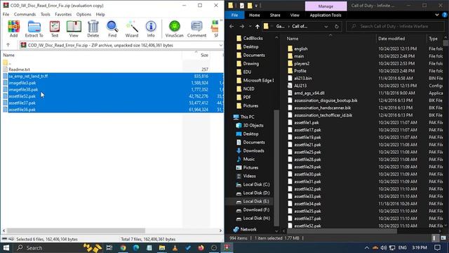 Fixing CALL OF DUTY: INFINITY WARFARE Disc Read Error & Eng_patch_shipcrib_moon Glitch (2023)