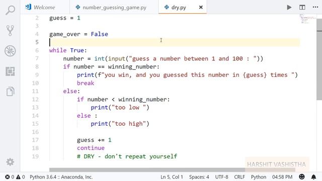 DRY principle of coding : Python tutorial 66 смотреть онлайн