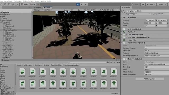 vtc unity connection test with ROS1 on Docker смотреть онлайн