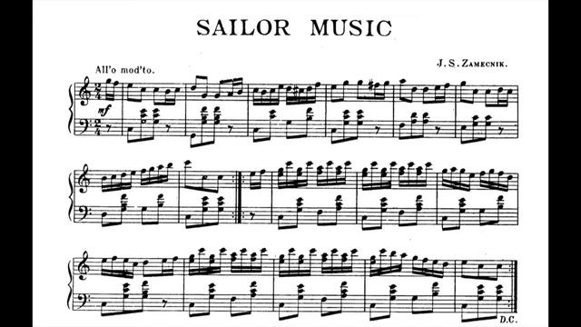 J.S. Zamecnik, "Sailor Music" (from "Sam Fox Moving Picture Music, Vol. 1") смотреть онлайн